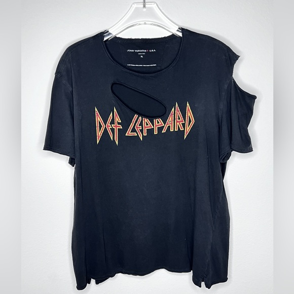 1 of 1 Distressed Def Leopard Band Tee Mens Sz XL - Picture 2 of 9